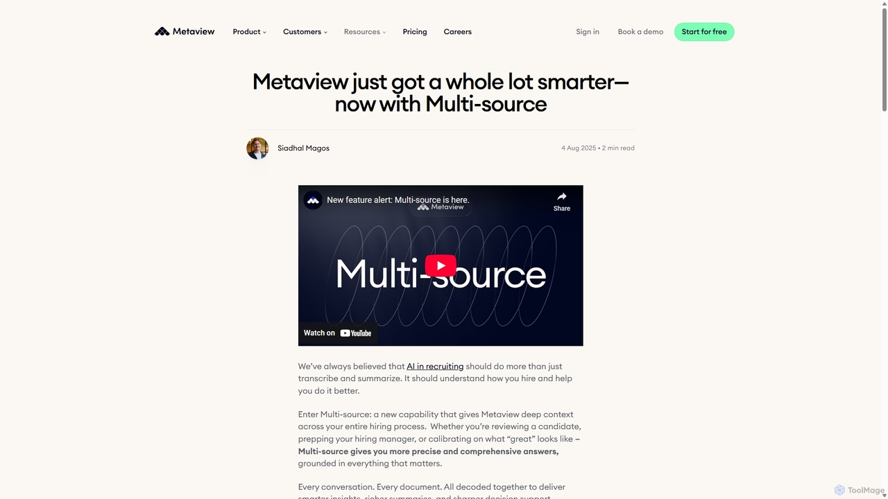 Metaview just got a whole lot smarter—now with Multi-source | Metaview Blog for Metaview