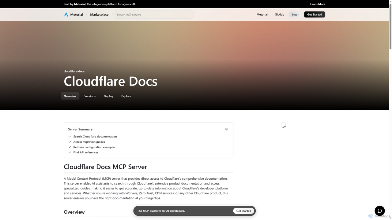 Cloudflare Docs • Metorial Marketplace for Metorial