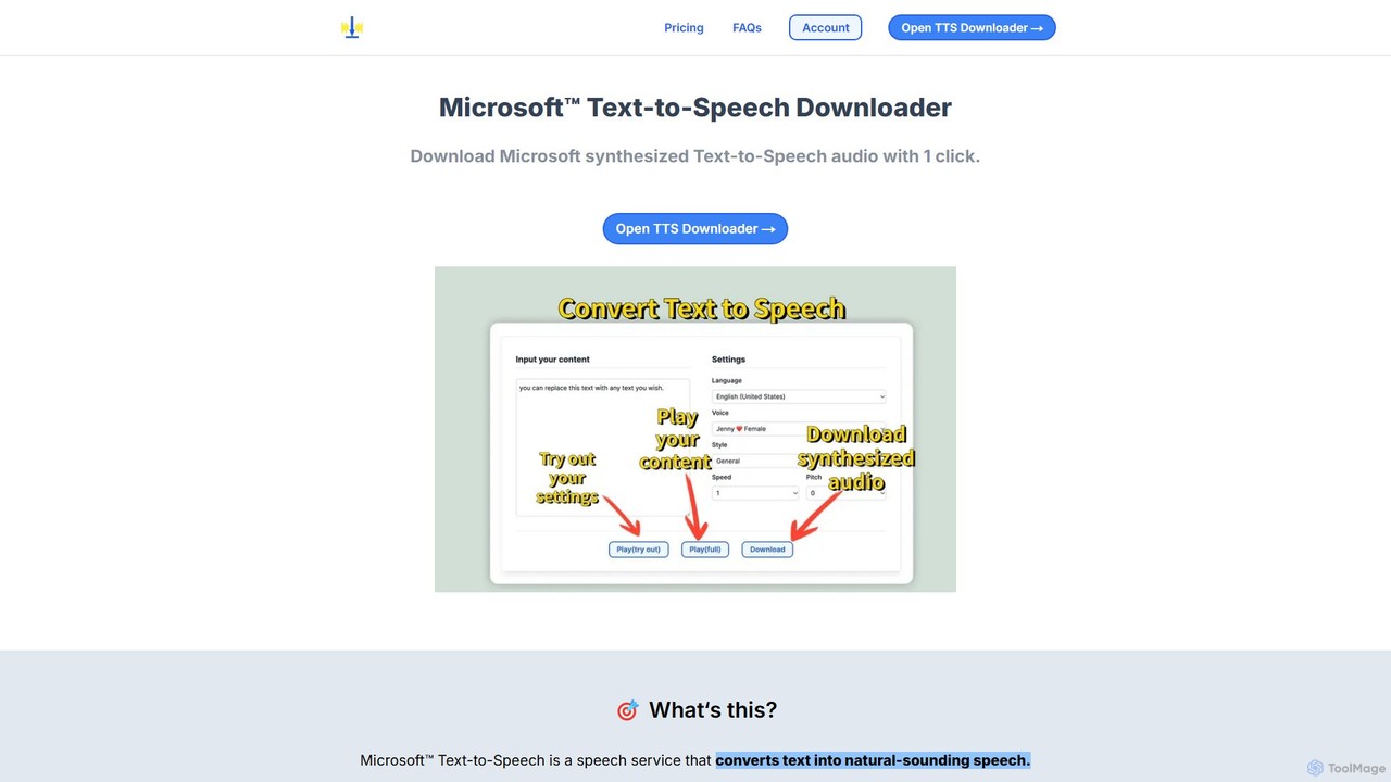 Microsoft TTS Downloader
