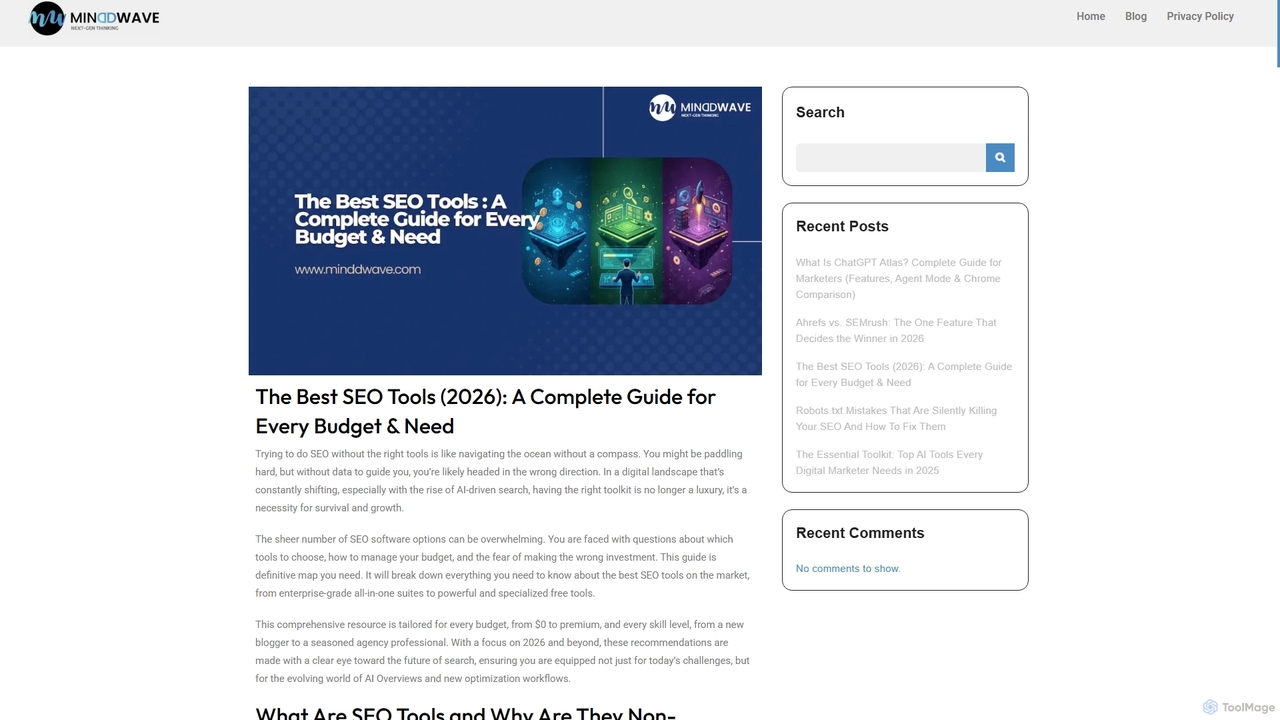 Top SEO Tools 2026: Definitive Guide | Expert Picks & Free Tools for Mindd Wave