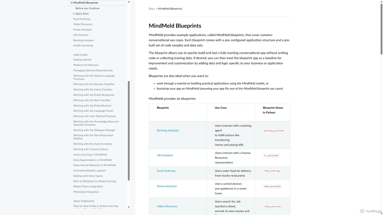 MindMeld Blueprints — The Conversational AI Playbook 4.5.0 documentation for MindMeld