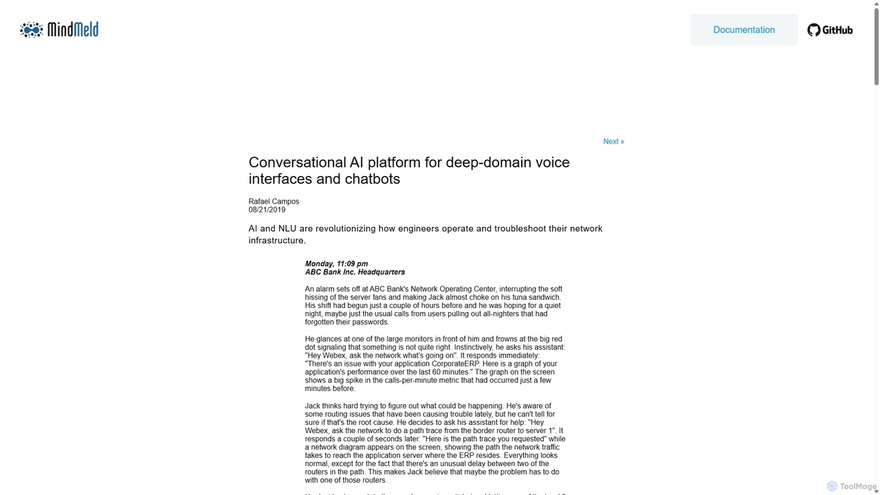 MindMeld - Conversational AI platform for deep-domain voice interfaces and chatbots for MindMeld