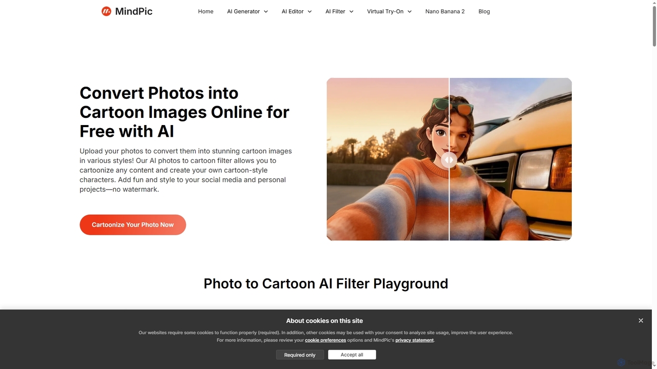 Photo to Cartoon: Cartoonize Any Photo for Free with MindPic AI for MindPic