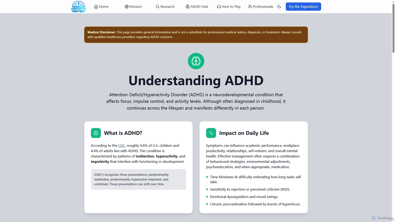 What is ADHD? | Symptoms, Research & VR Insights for Mindreveal