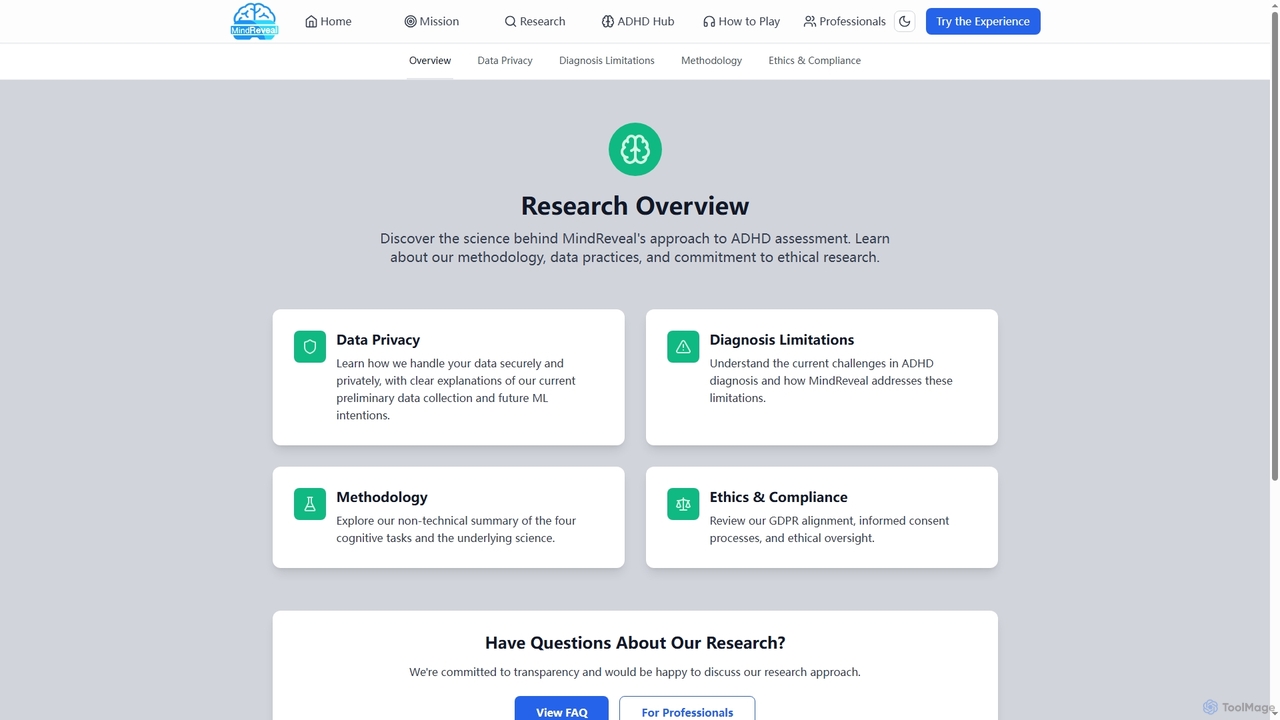 Research Overview | MindReveal for Mindreveal