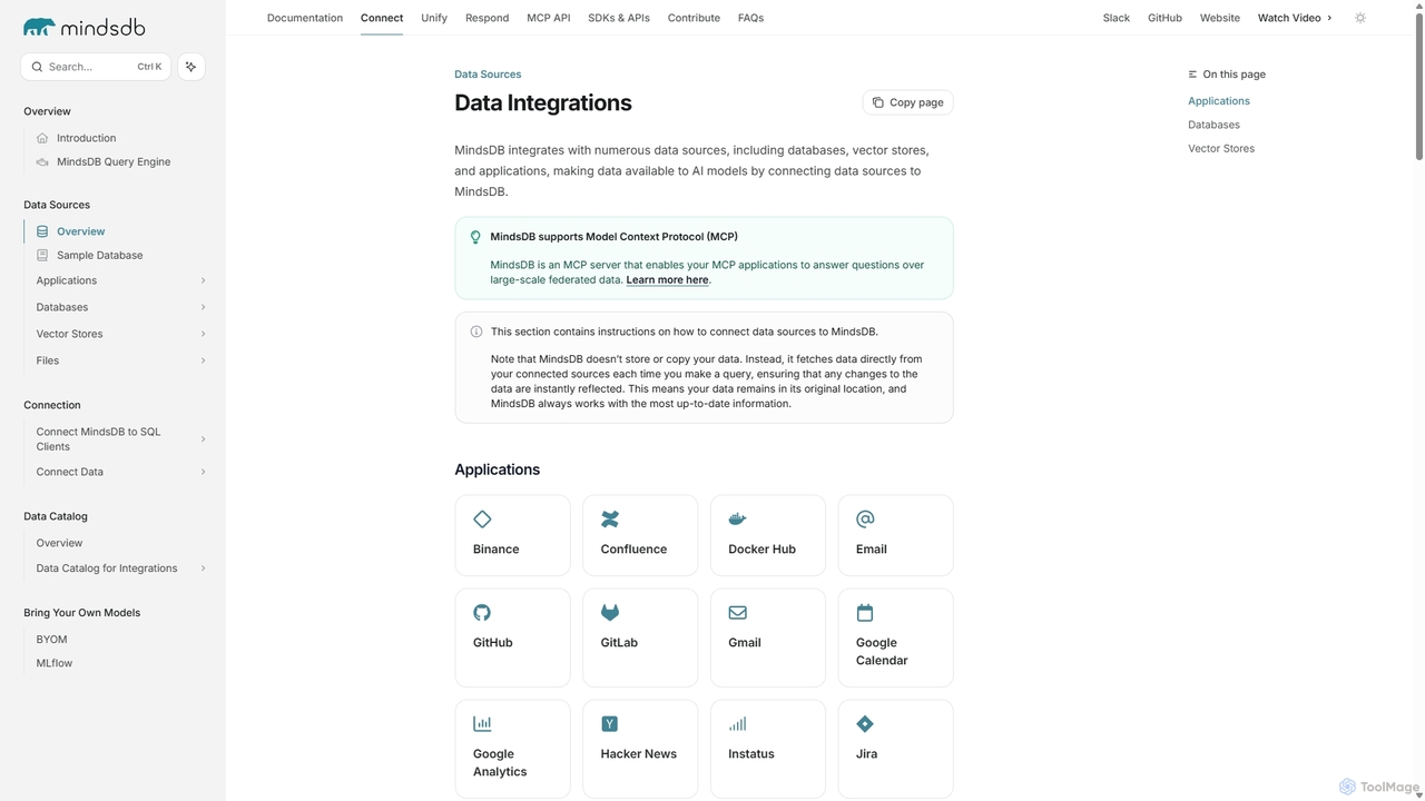 Data Integrations - MindsDB for MindsDB