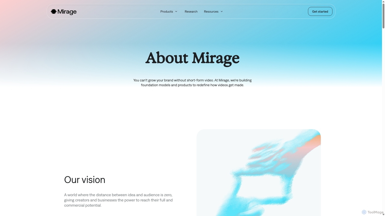 About Mirage | The AI Short-Form Video Company for Mirage