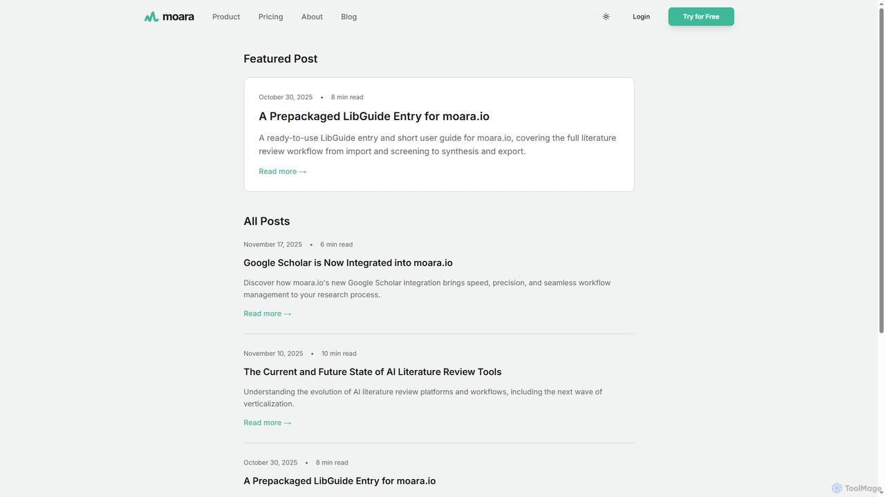 moara.io: AI-Powered Literature Review Platform for Moara