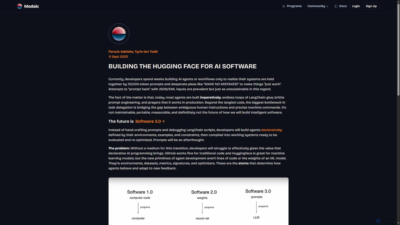 Building the Hugging Face for AI Software | Modaic for Modaic