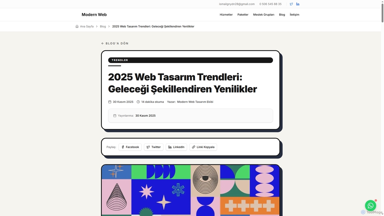 2025 Web Tasarım Trendleri: Geleceği Şekillendiren Yenilikler | Modern Web Tasarım Blog | Modern Web Tasarım for Modernwebseo