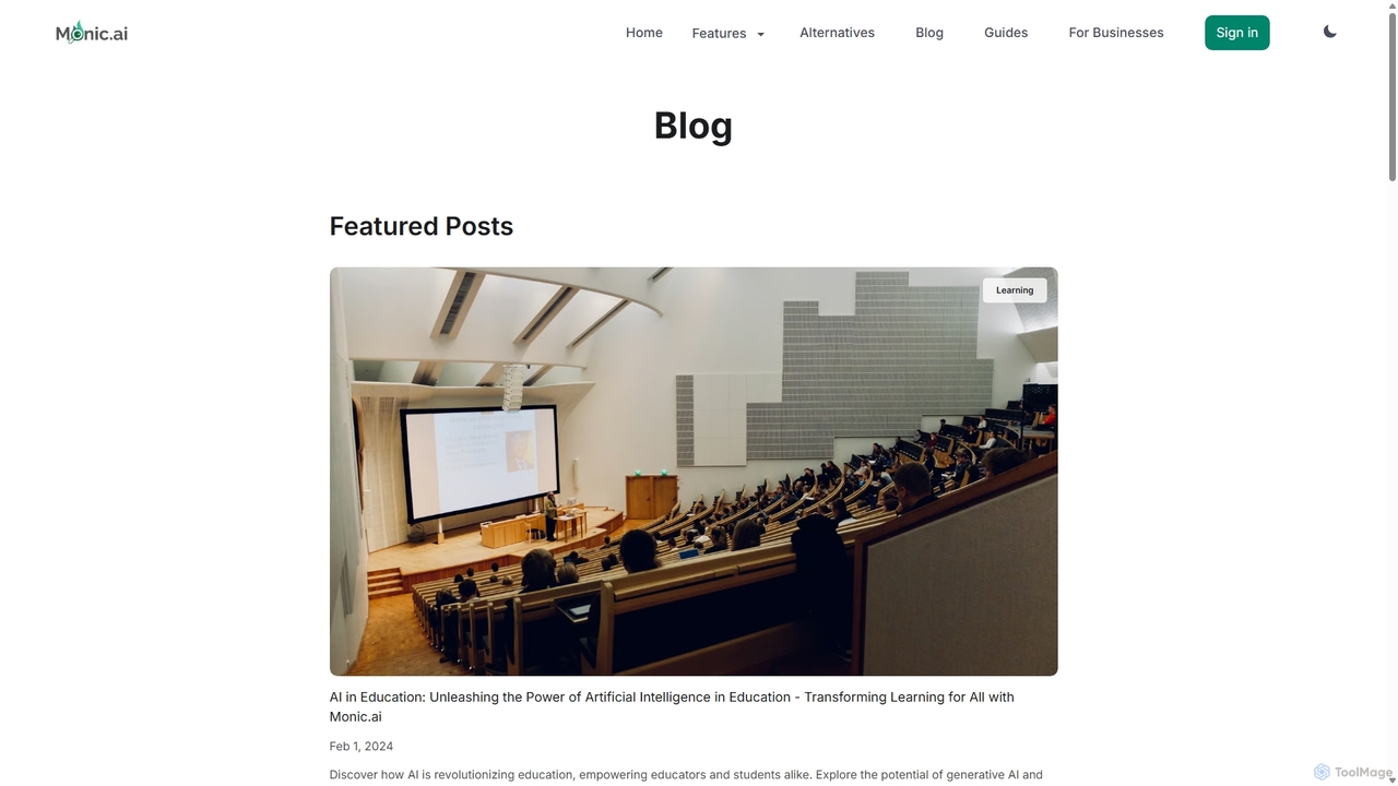 Blog for Monic.ai