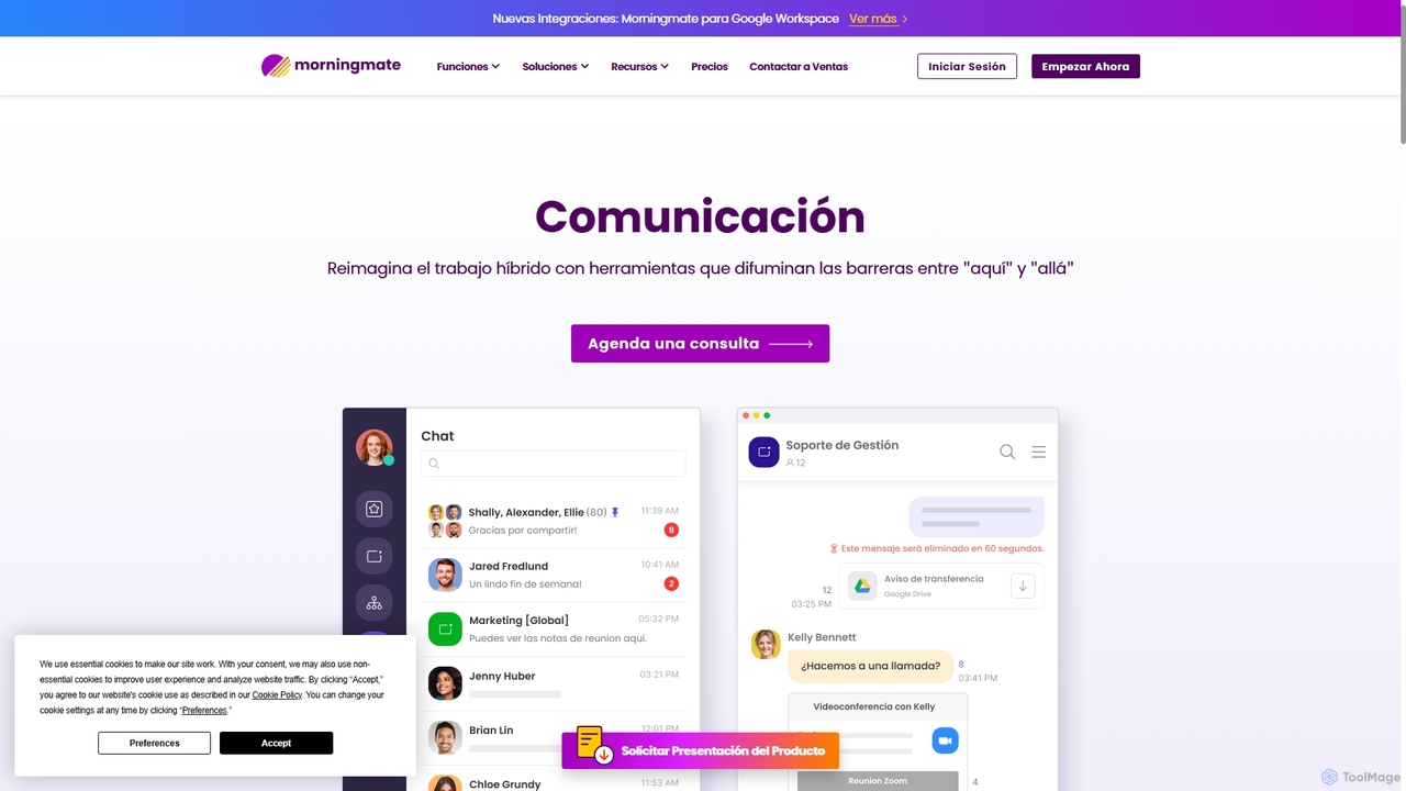 Morningmate | Solución de comunicación para equipos híbridos for Morningmate