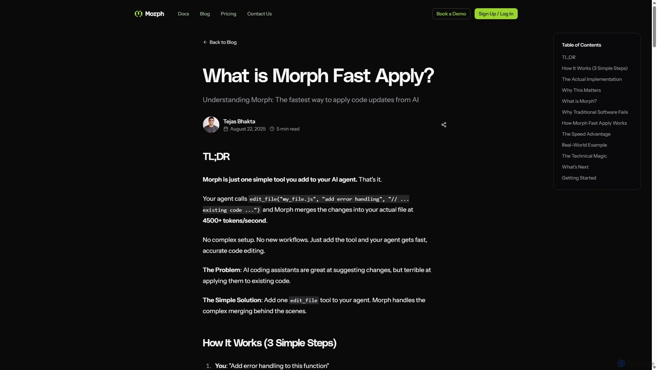 What is Morph Fast Apply? | Morph - AI Code Edits for Morph