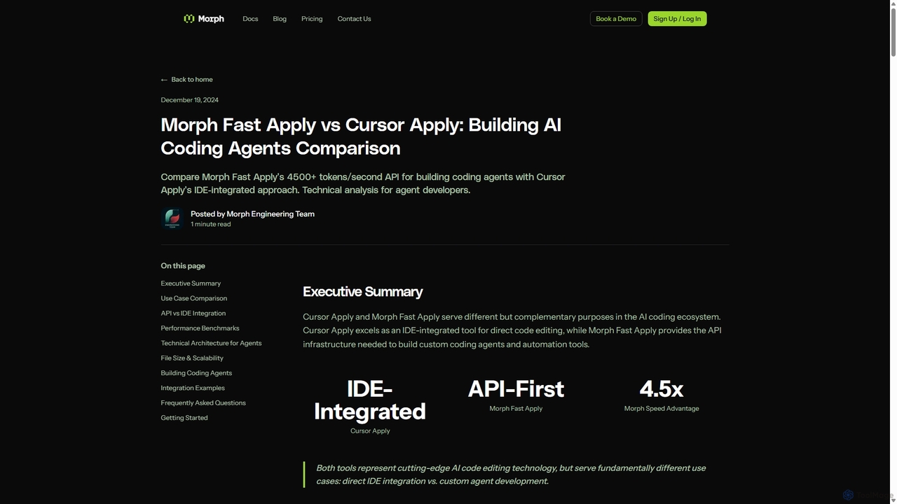 Morph Fast Apply vs Cursor Apply: Building AI Coding Agents 2025 | Morph for Morph