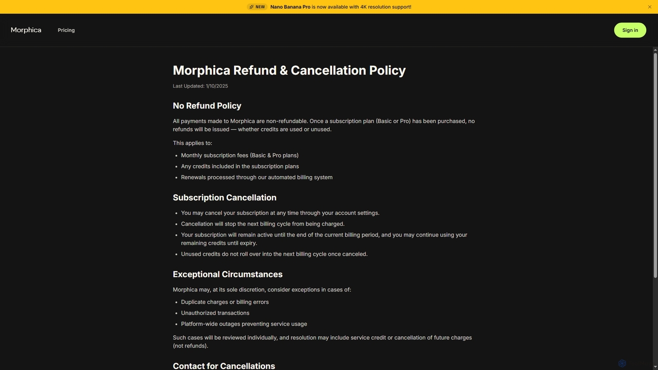 Refund & Cancellation Policy | Morphica for Morphica