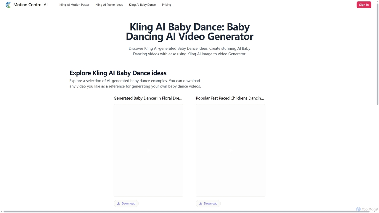 Kling AI Baby Dance: Baby Dancing AI Video Generator for Motion Control AI