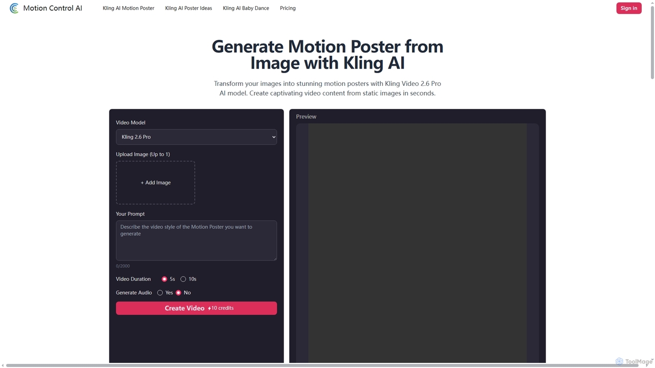 Kling AI Motion Poster: AI Image to Motion Poster Generator for Motion Control AI