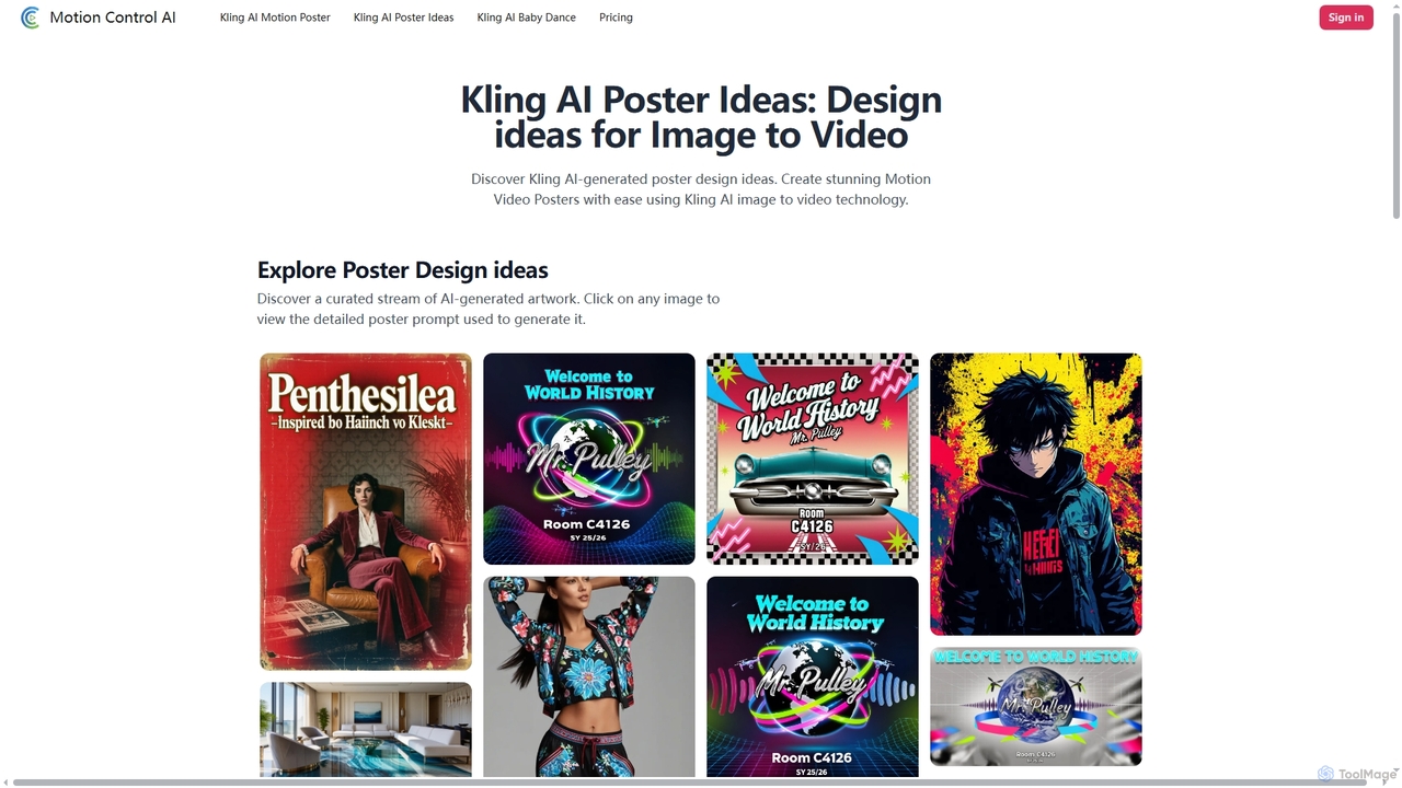 Kling AI Poster Ideas: Templates for Motion Video Poster for Motion Control AI