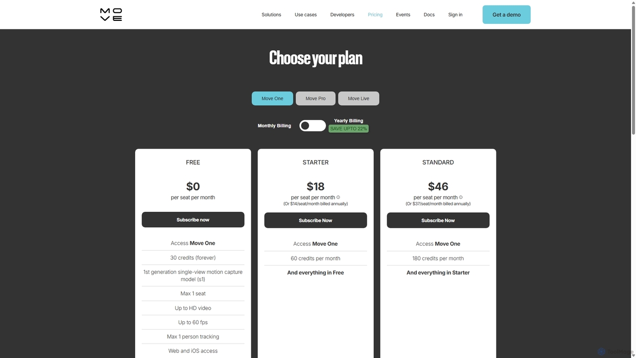 Pricing Deep for Move AI