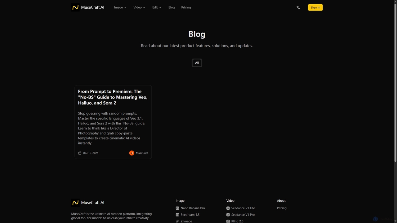 Blog for MuseCraft