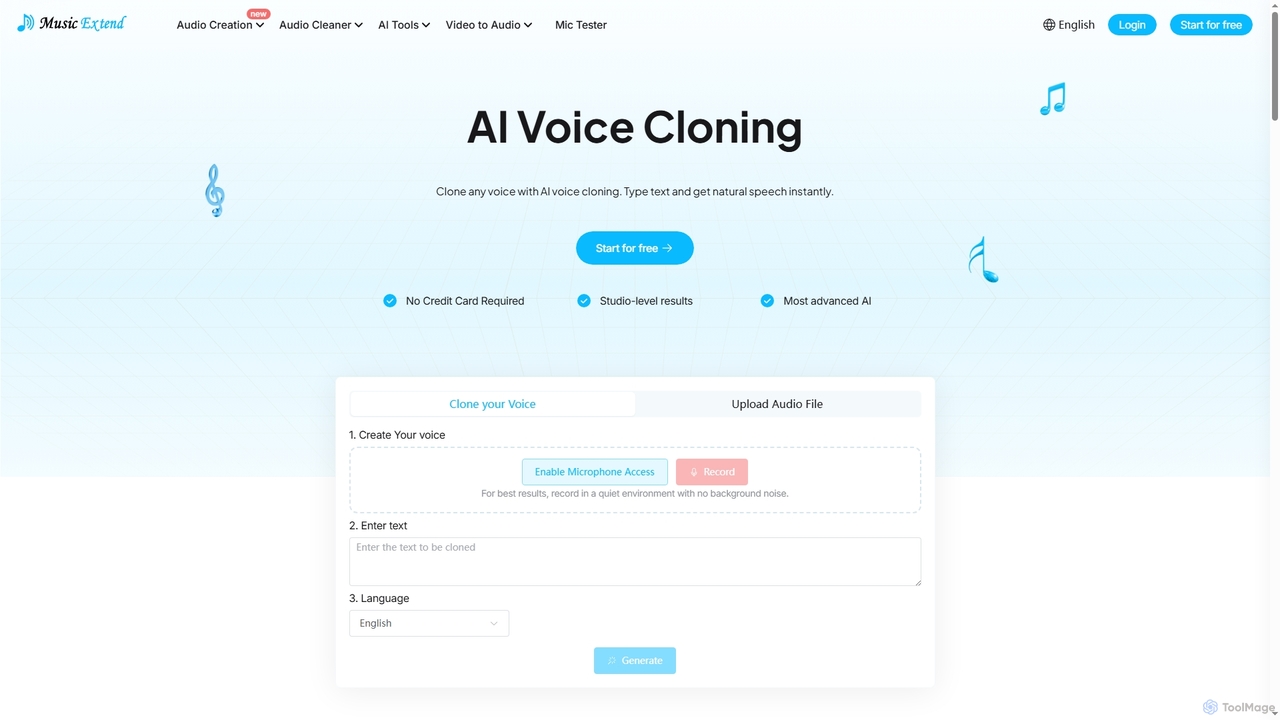 AI Voice Cloning — Fast, Realistic Voice Clones for MusicExtend