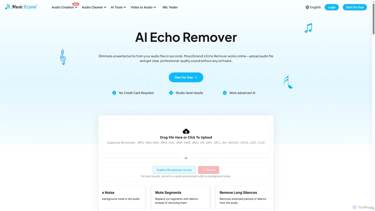 AI Echo Remover for MusicExtend