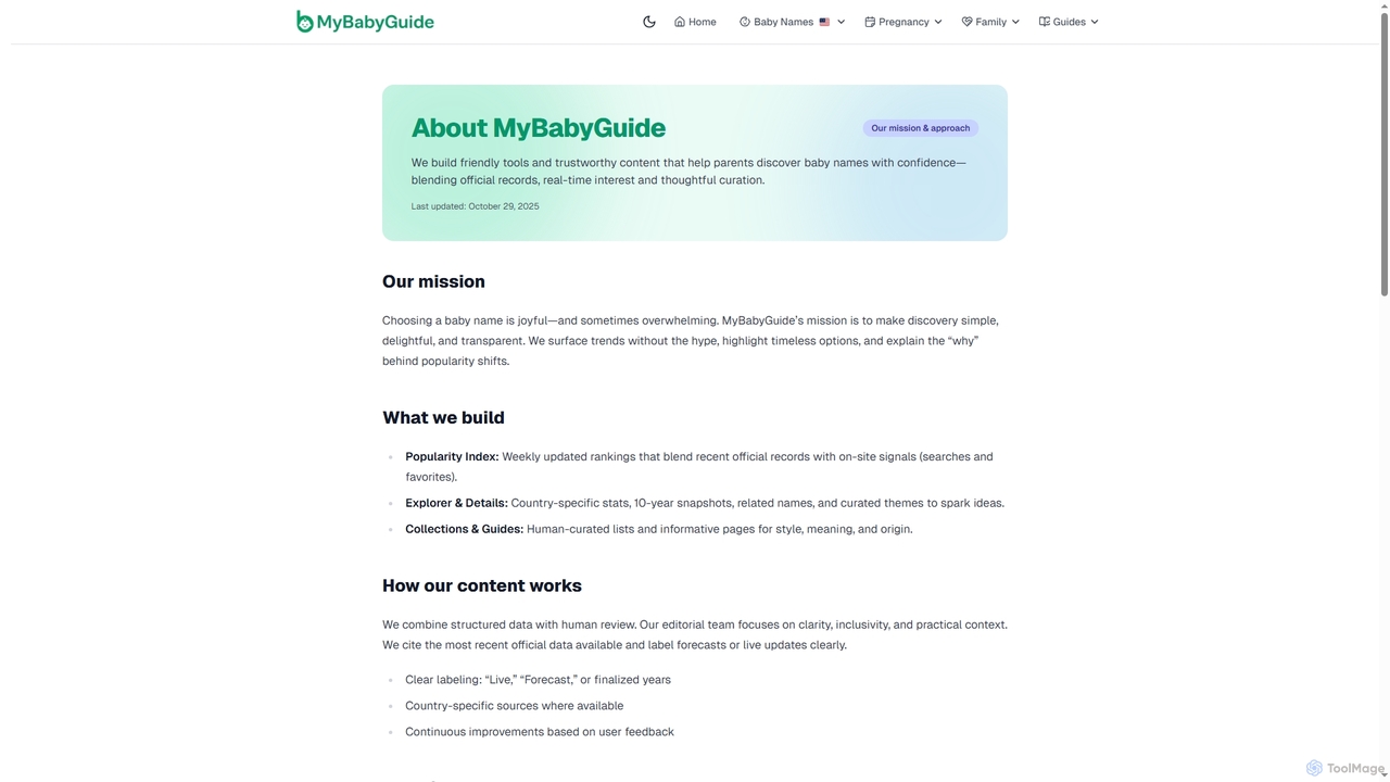 About Us | MyBabyGuide for MyBabyGuide