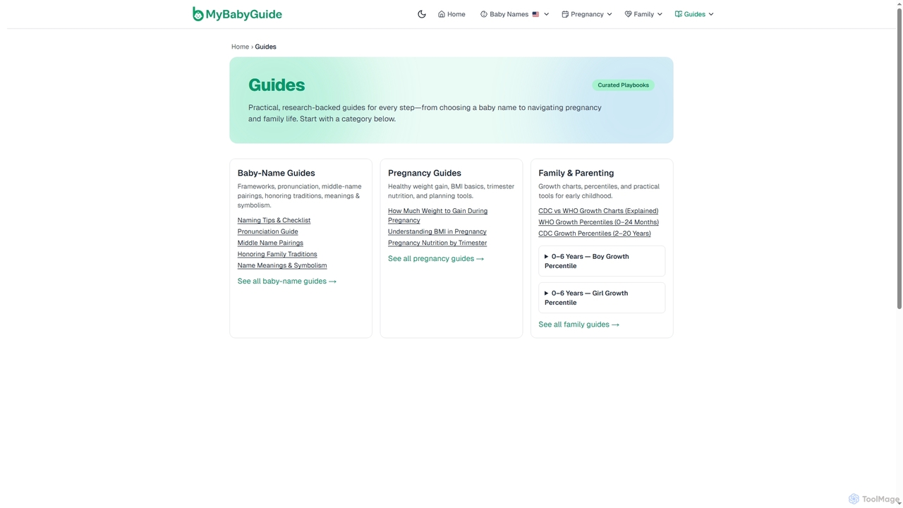 Guides | MyBabyGuide for MyBabyGuide