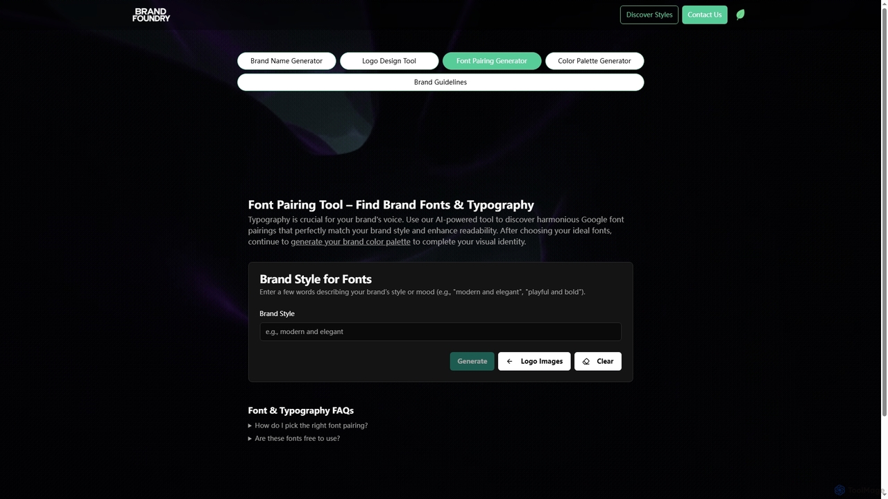 Brand Foundry by ByteMint — Brand Font Finder & Typography Tool for Mybrandfoundry