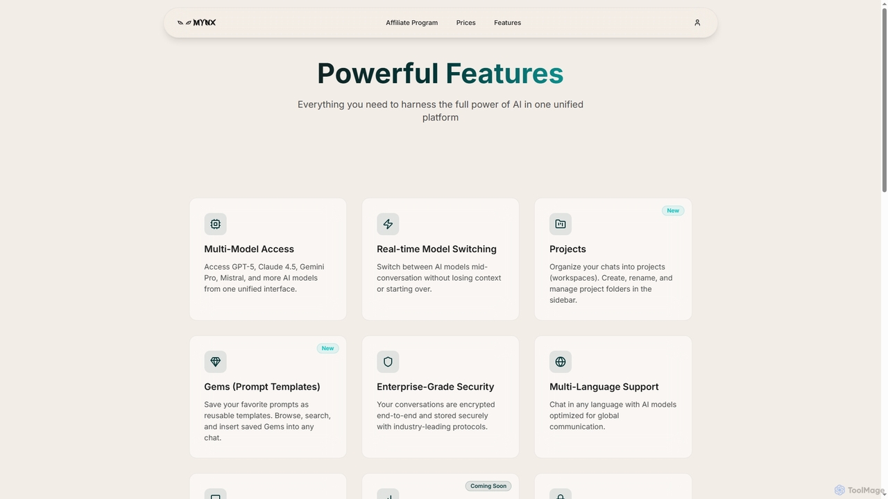 MYNX - Multi-AI Chat Hub for Mynx