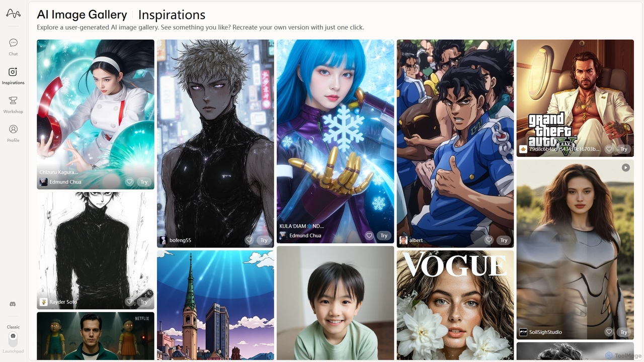 MyShell AI Image Gallery | Explore Diverse User-Created AI Portraits & Art for MyShell AI