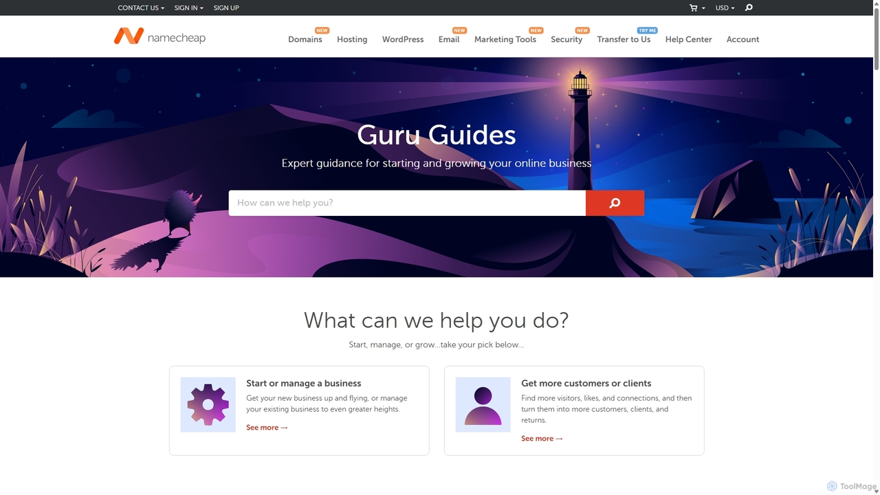 Guru Guides on any aspect of digital marketing and starting business online – Namecheap for Namecheap