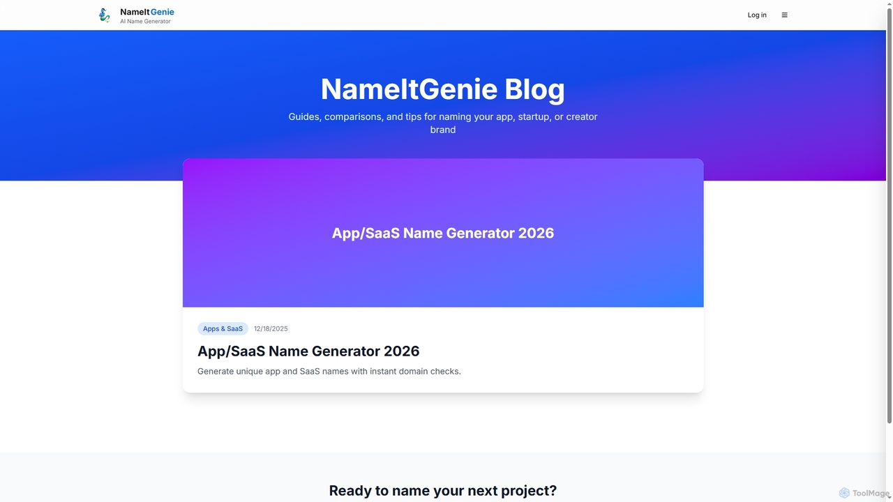 NameItGenie Blog | AI Naming Guides & Comparisons for NameItGenie