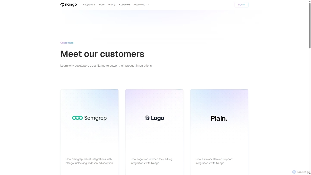 Customers - Nango for Nango