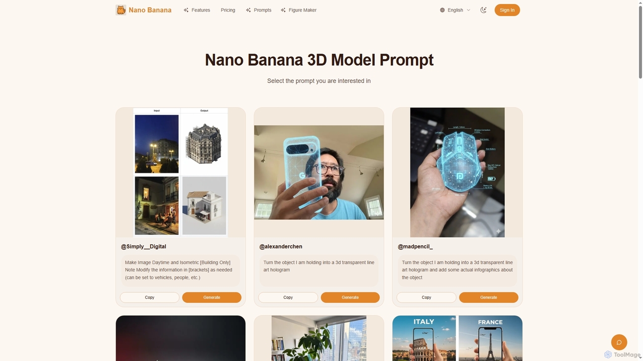 Nano Banana 3D Model Prompt Library: Create Realistic & Holographic 3D Designs for Nano Banana