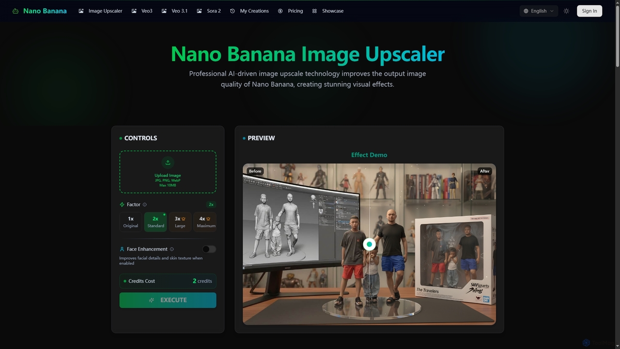 Nano Banana Image Upscaler Online - AI Photo Enhancement Tool for Nano Banana