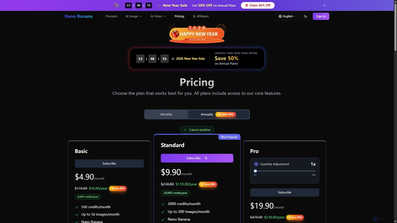 Pricing | Nano Banana for Nano Banana