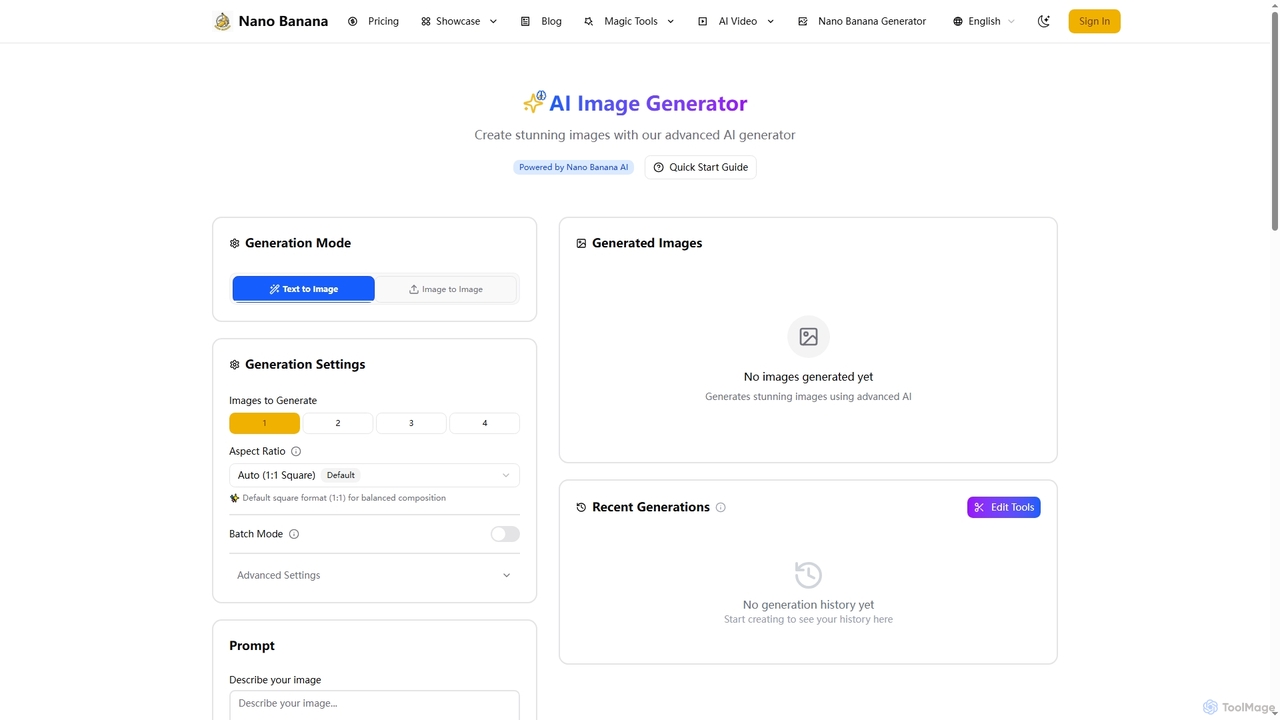 Nano Banana - Advanced AI Image Generator | Powered by Gemini 2.5 Flash Image API for Nano Banana