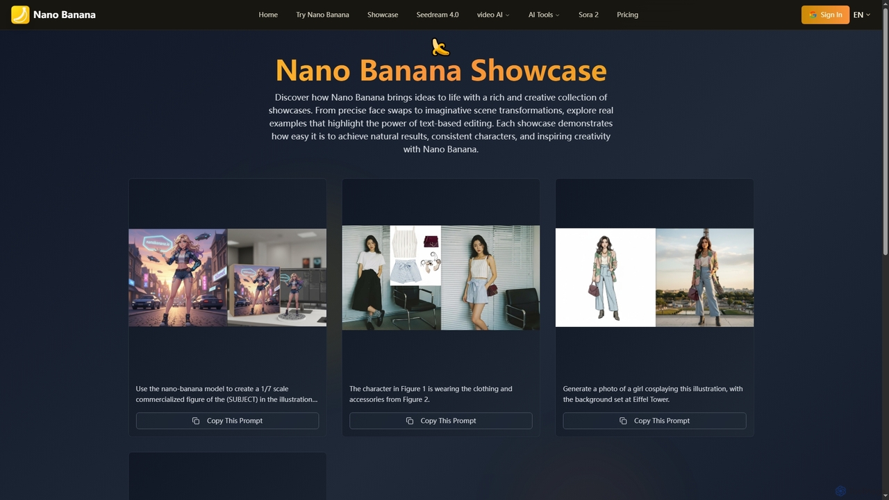 Explore Nano Banana Showcase | Nano Banana AI for Nano Banana