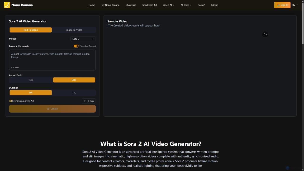 Sora 2: Try Sora 2 AI Video Generator For Free | Nano Banana AI for Nano Banana