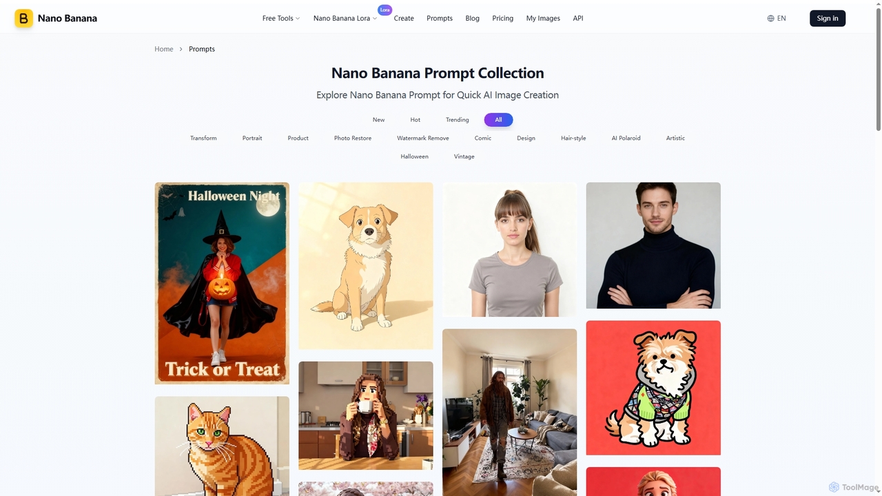 Explore Nano Banana Prompt Examples | NanoBanana.im for Nano Banana