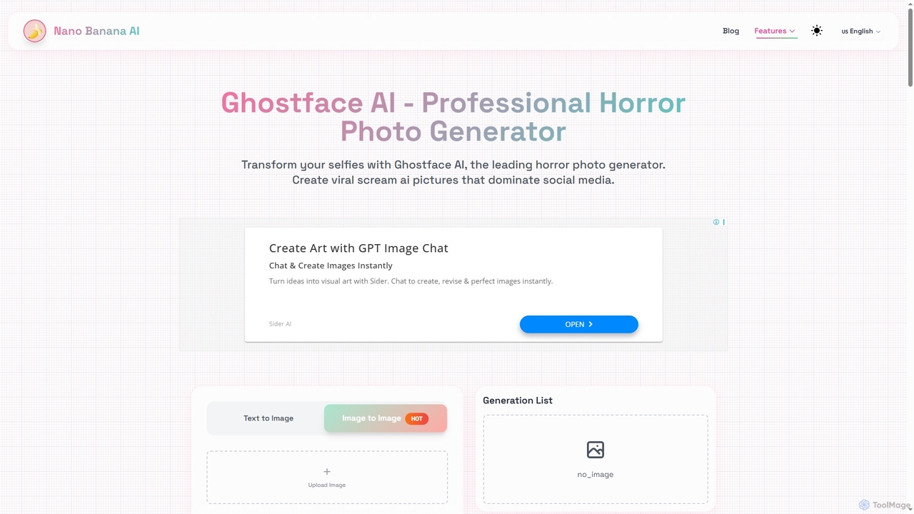 Ghostface AI Generator - Create Horror Photos with Ghostface AI | Nano Banana AI for Nano Banana AI
