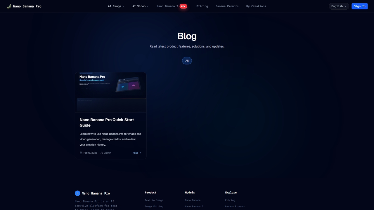 Blog for Nano Banana Pro