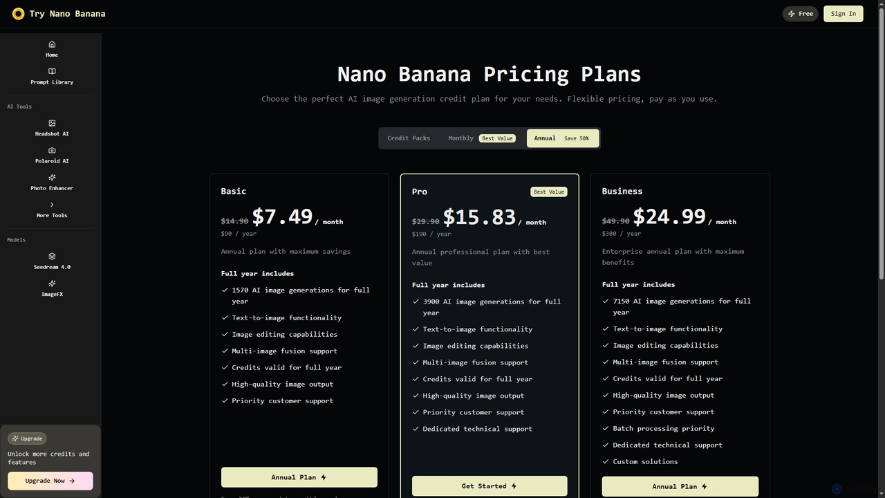 Pricing - Nano Banana for Nano Banana