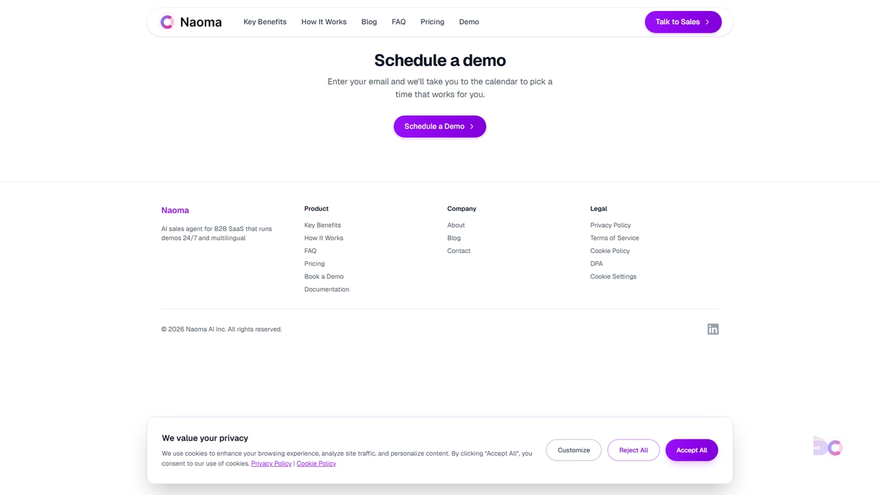 Schedule a Demo – Naoma AI | Naoma AI for Naoma