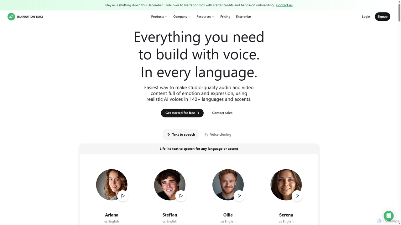 AI Voice Generator Features - 700+ Voices in 80+ Languages | Narration Box for Narration Box