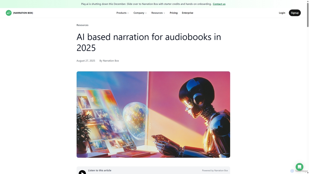 AI Based Narration for Audiobooks | 2025 Guide | Narration Box for Narration Box