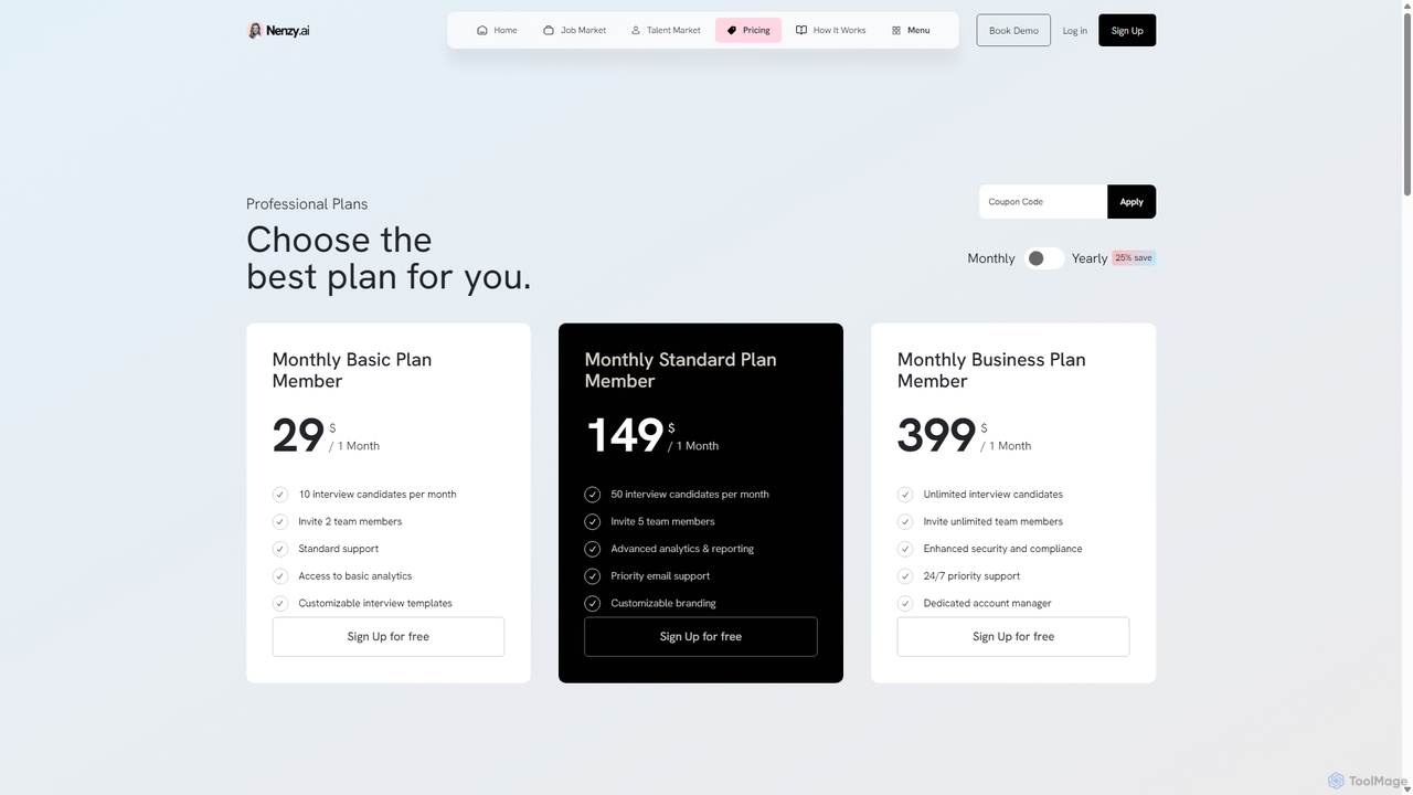 Nenzy.ai - AI Interviewer & Job Search Platform for Nenzy.ai