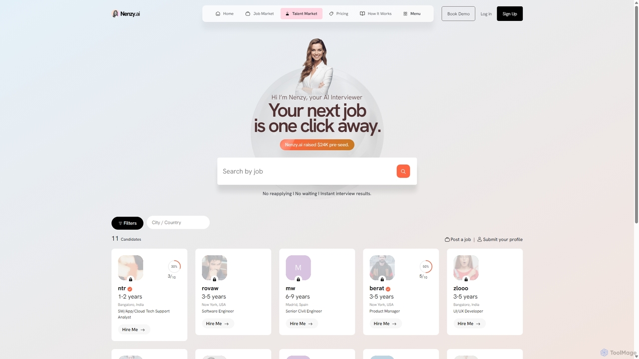 Nenzy.ai - AI Interviewer & Job Search Platform for Nenzy.ai