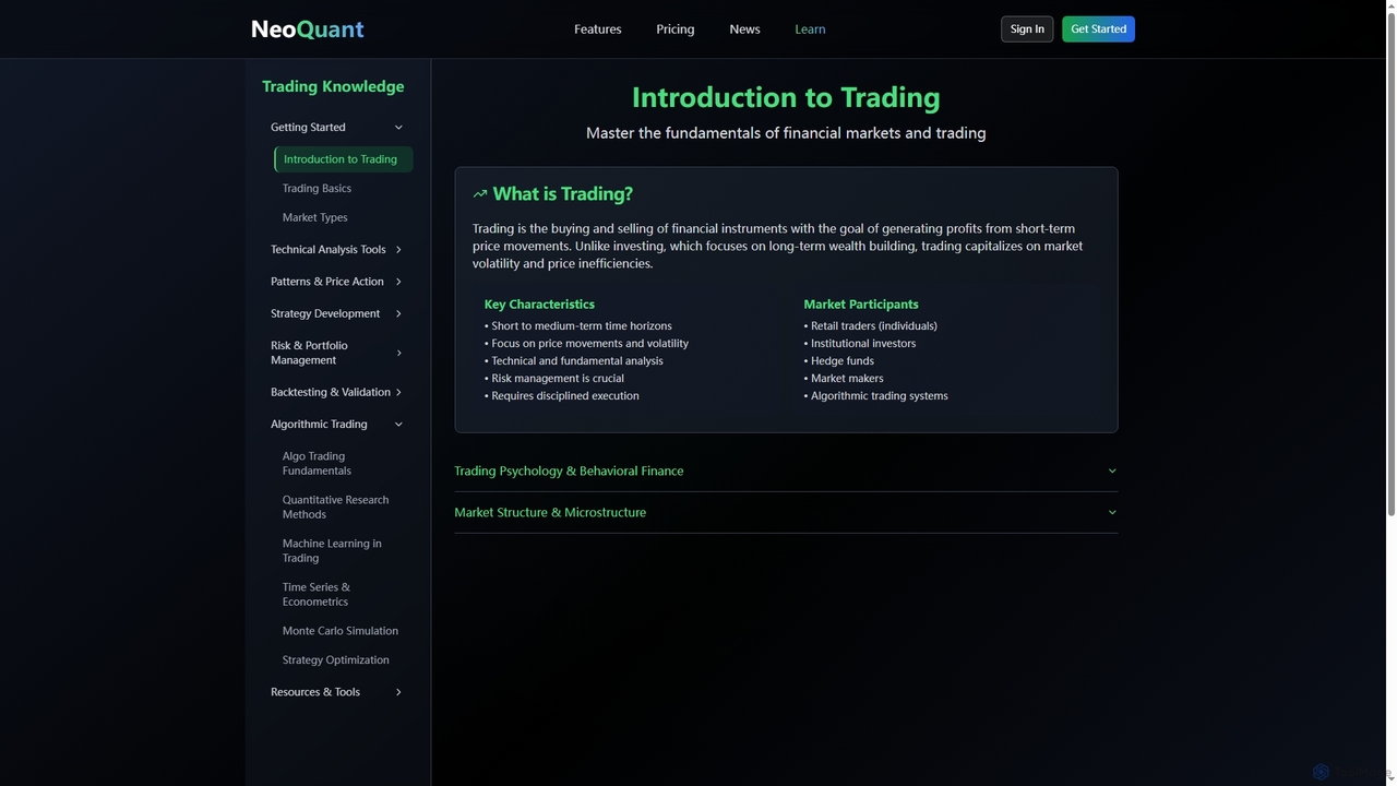 Free Trading Education - Learn Algorithmic Trading | NeoQuant for Neoquant